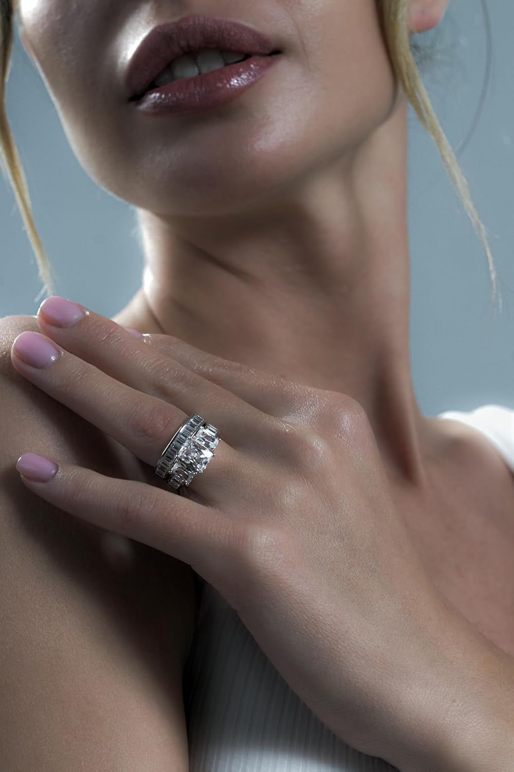 925 Silver CZ Engagement Ring – 2 Carat Radiant Cut - Bela Fils BoutiqueBela Fils Boutique